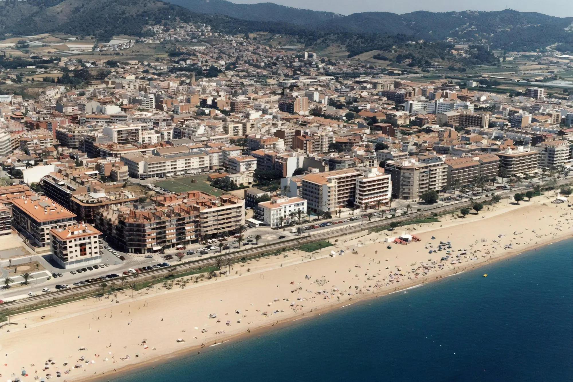 Vista aérea del litoral de Pineda de Mar y el Maresme